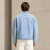 Custom Denim Jacket with Light Wash Zip-Up Design