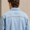 Custom Denim Jacket with Light Wash Zip-Up Design