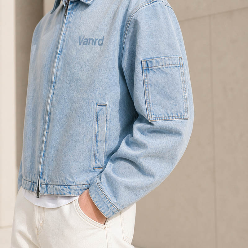 Green retro jacket model display
