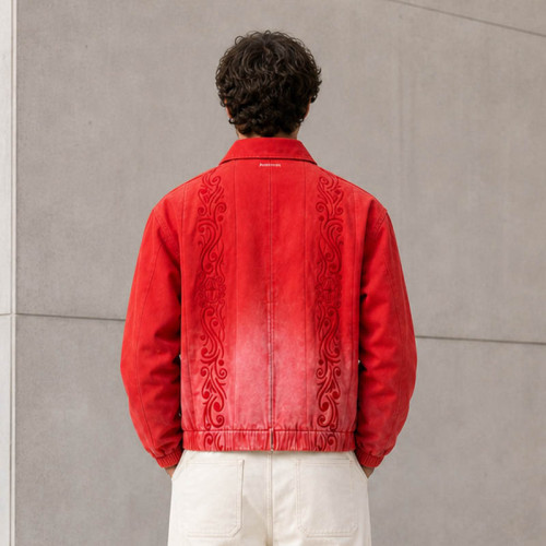 Custom Jacket for Red Western Zip-Up Jacket