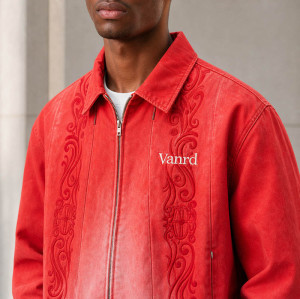 Custom Jacket for Red Western Zip-Up Jacket