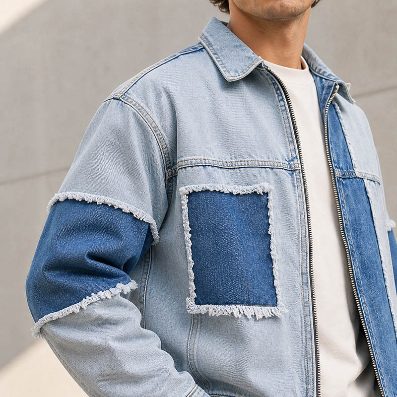 Green retro jacket model display