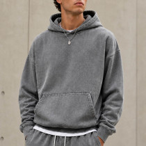 Custom Tracksuit Set for Washed Hoodie and Long Shorts