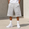 Custom Sweat Shorts With Distressed Texture