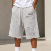 Custom Sweat Shorts With Distressed Texture