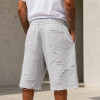Custom Sweat Shorts With Distressed Texture