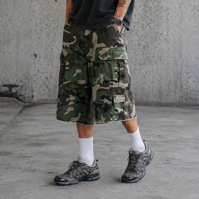 Custom Cargo Shorts With Camo Pockets