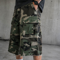 Custom Cargo Shorts With Camo Pockets