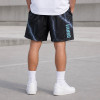 Custom Mesh Shorts With Lightning Print