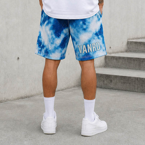 Custom Mesh Shorts With Tie Dye Print