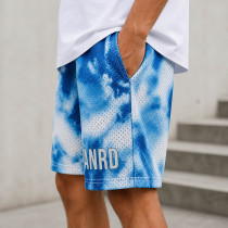 Custom Mesh Shorts With Tie Dye Print