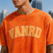 Custom Basketball Uniforms With Orange Mesh Set