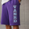 Custom Fleece Shorts With Distressed Collegiate Logo