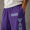 Custom Fleece Shorts With Distressed Collegiate Logo