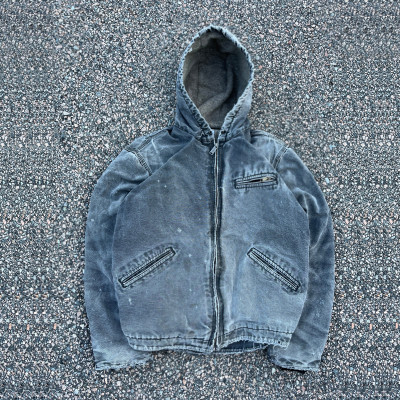 Custom Hooded Jacket With Washed Workwear Finish