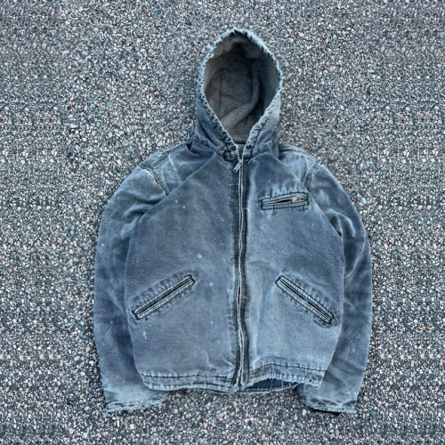 Custom Hooded Jacket With Washed Workwear Finish