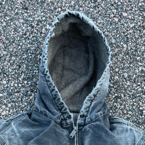 Custom Hooded Jacket With Washed Workwear Finish