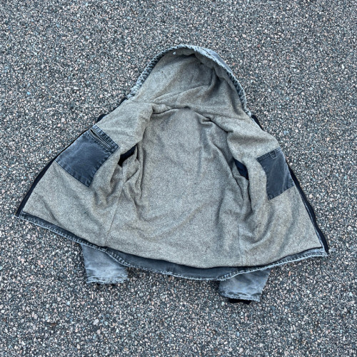 Custom Hooded Jacket With Washed Workwear Finish