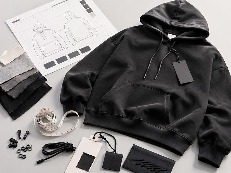 Custom hoodie sample review desk