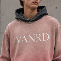 Custom Cropped Hoodie With Washed Contrast Hood