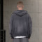 Custom Distressed Hoodie With Washed Zip Up Design