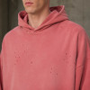 Custom Tracksuit Set With Distressed Pink Hoodie