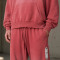 Custom Tracksuit Set With Distressed Pink Hoodie