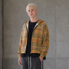 Custom Zip Up Hoodie With Plaid Cropped Fit