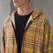 Custom Zip Up Hoodie With Plaid Cropped Fit