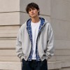 Custom Zip Up Hoodie With Reversible Plaid Lining