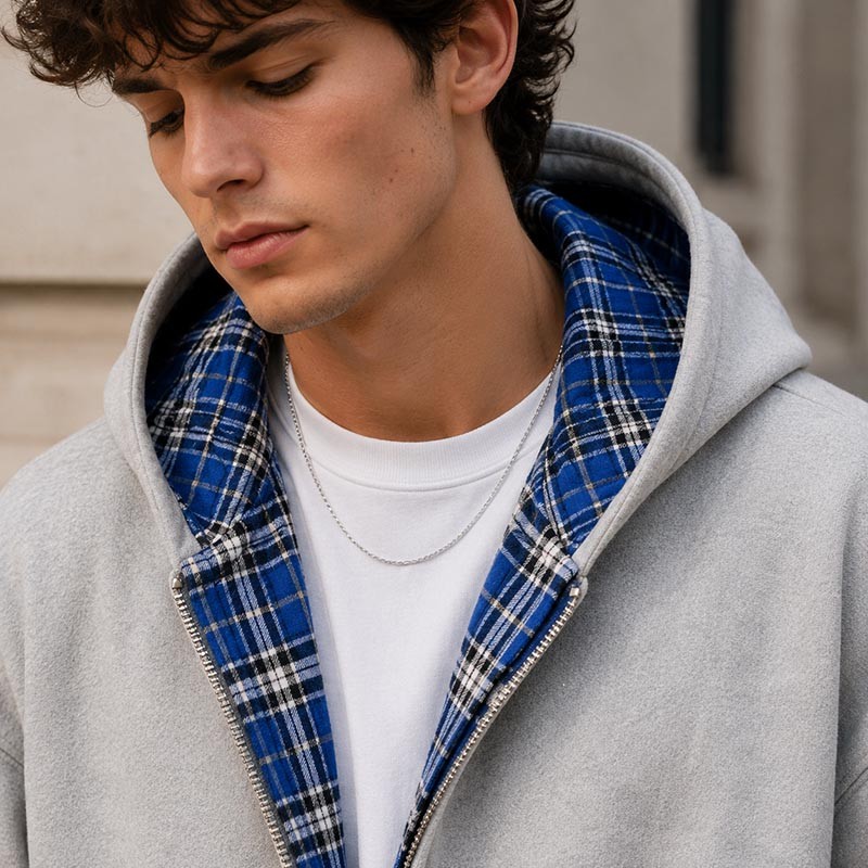 Green retro jacket model display