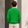 Custom Jackets Green Textured Knit Cardigan Sweater