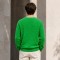 Custom Jackets Green Textured Knit Cardigan Sweater