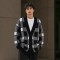 Plaid Custom Fit Knit Jackets Cardigan Sweater