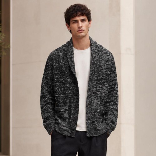 Marled Custom Fit Knit Jackets Cardigan Sweater