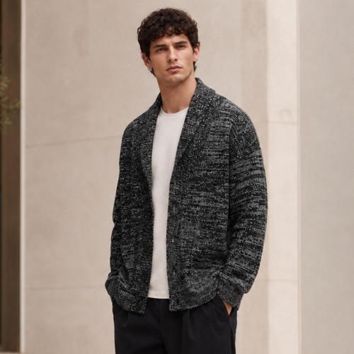 Marled Custom Fit Knit Jackets Cardigan Sweater
