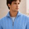 Cable Knit Custom Fit Knit Jackets Zip Cardigan