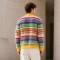 Rainbow Stripe Custom Fit Knit Jackets Cardigan