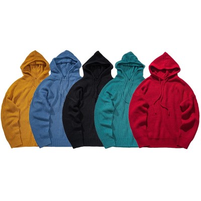 Waffle Knit Custom Hoodies Pullover Sweater
