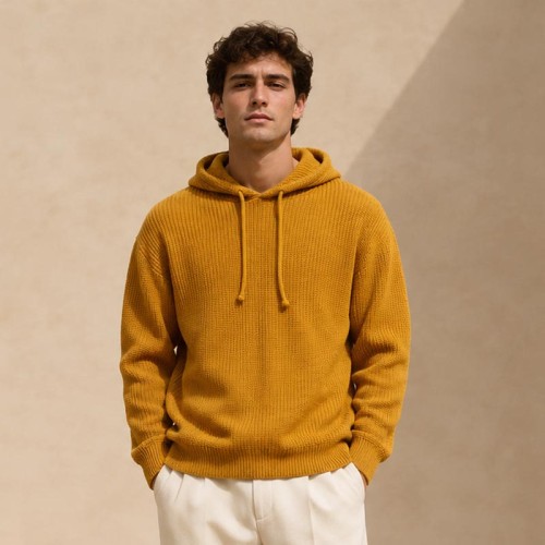 Waffle Knit Custom Hoodies Pullover Sweater