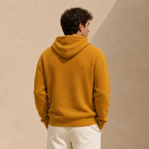 Waffle Knit Custom Hoodies Pullover Sweater