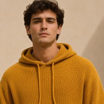 Waffle Knit Custom Hoodies Pullover Sweater