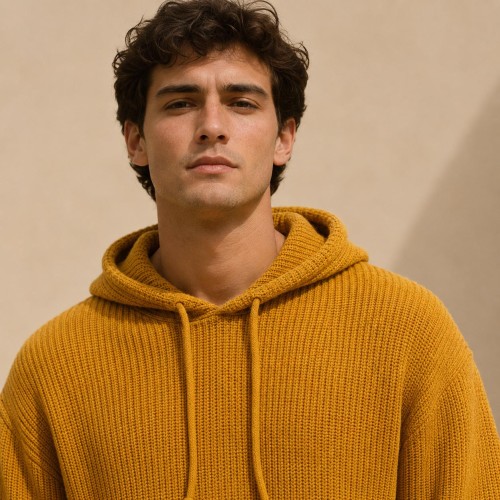 Waffle Knit Custom Hoodies Pullover Sweater
