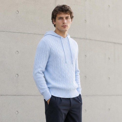 Cable Knit Custom Sweater Hoodie Pullover