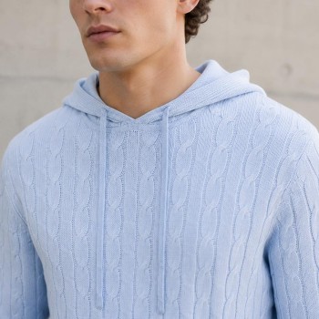 Cable Knit Custom Sweater Hoodie Pullover
