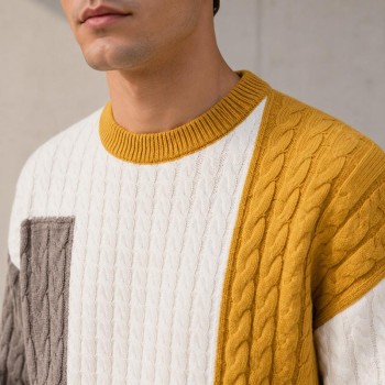 Cable Colorblock Custom Hoodies and Sweatshirts Sweater