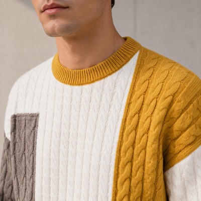 Cable Colorblock Custom Hoodies and Sweatshirts Sweater