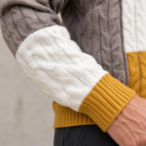 Cable Colorblock Custom Hoodies and Sweatshirts Sweater