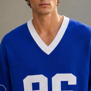 Varsity Number Custom Fit Knit Sweater