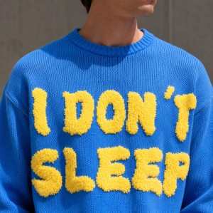 Graphic Crewneck Custom Knit Sweater